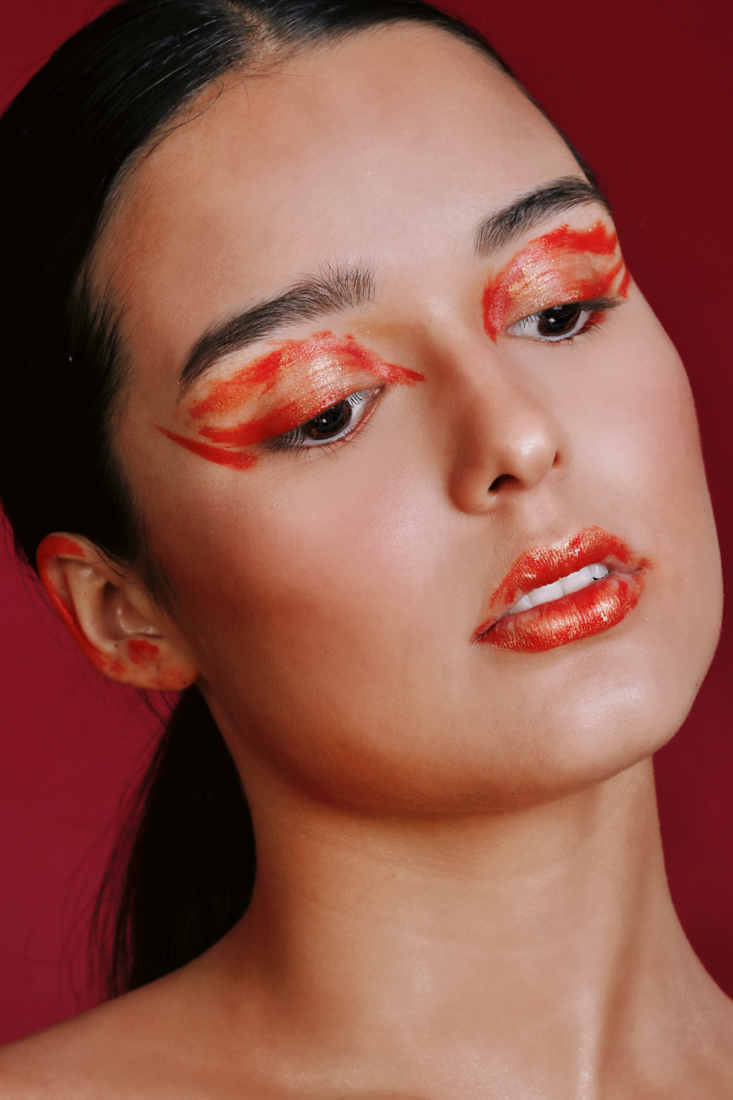 Maquillaje Para Cámaras Editorial
